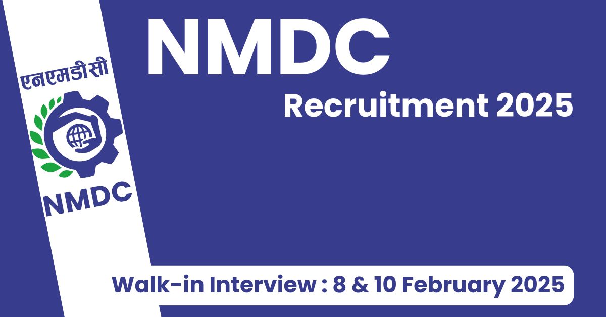 NMDC Vacancy 2025 Notification